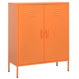vidaXL skapītis, 80x35x101,5 cm, tērauds, oranžs