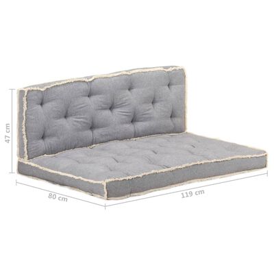 vidaXL 2-daļīgs palešu dīvānu matraču komplekts, antracītpelēks