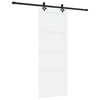 vidaXL Slīdo&scaron;ās durvis 78 x 202 cm Inženierijas koks Balta un melna