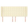 vidaXL galvgalis ar malām, 163x23x118/128 cm, krēmkrāsas mākslīgā āda