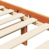 vidaXL Gultas rāmis Vaks brūns 205,5 x 185,5 x 100 cm Cieta priede