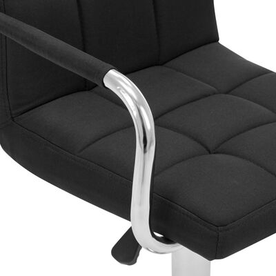vidaXL bāra krēsli, 2 gab., melns audums