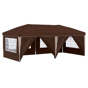 vidaXL Pop-up svinību teltis 575 x 288 x 245 cm Brūna