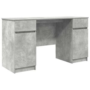 vidaXL Galds Betona pelēka Inženierijas koks 140 x 49 x 76 cm