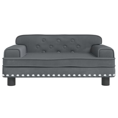 vidaXL bērnu dīvāns, tumši pelēks, 70x45x30 cm, samts