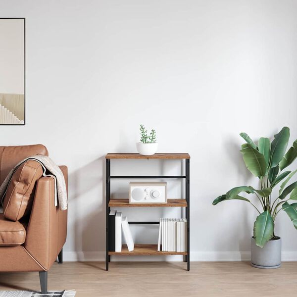 vidaXL Grāmatu plaukts Vecs koks 60 x 29,5 x 81 cm Inženierijas koks