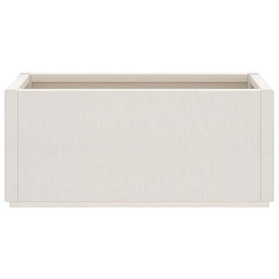 vidaXL dārza puķu kaste, balta, 80x36x35 cm, PP