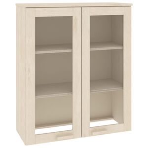vidaXL skapja aug&scaron;daļa HAMAR, brūna, 85x35x100 cm, priedes masīvkoks