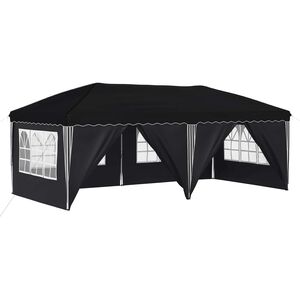 vidaXL Pop-up svinību teltis 575 x 288 x 245 cm Antracīts