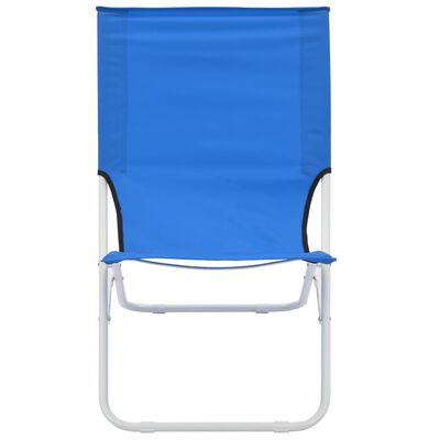 vidaXL salokāmi pludmales krēsli, 2 gab., zili