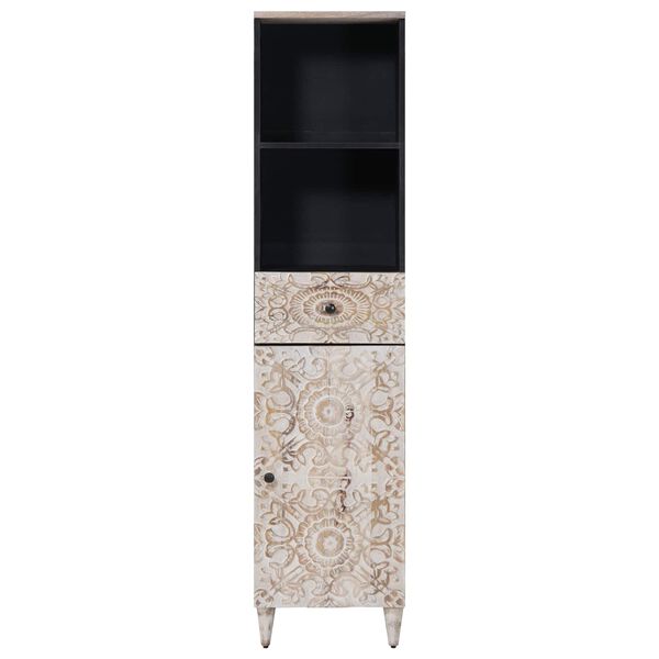 vidaXL Vannas istabas skapītis ar atvilktni Balts 38 x 33,5 x 160 cm