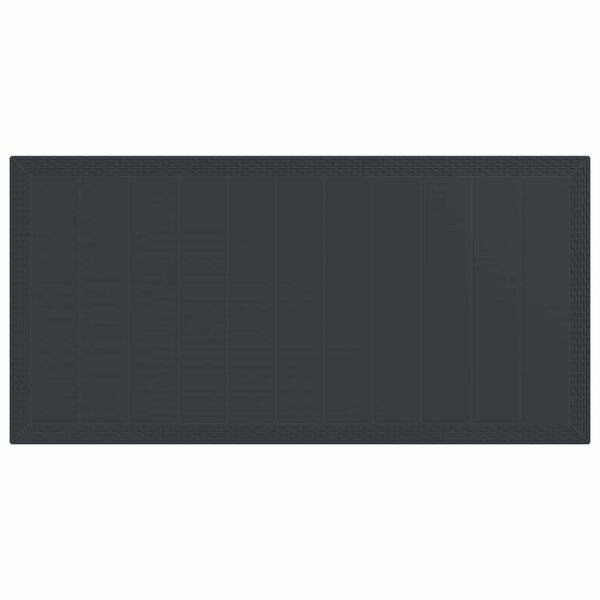 vidaXL Dārza ēdamgalds 9 pcs Antracīts Polipropilēns