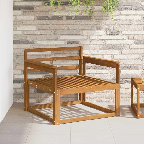 vidaXL Āra vidējā dīvāns Cietā akācijas koks Dabiska