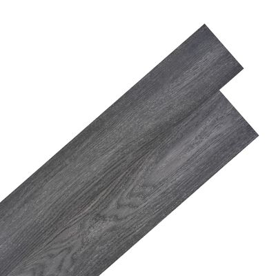 vidaXL grīdas dēļi, pašlīmējoši, 5,02 m², 2 mm, PVC, melni ar baltu