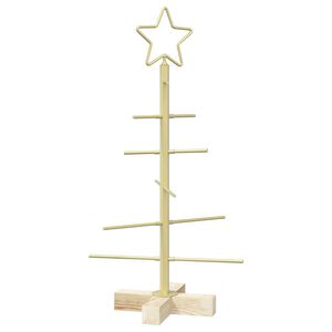 vidaXL Metāla Ziemassvētku egle ar statīvu KUOPIO 60 cm Tērauds Zelts