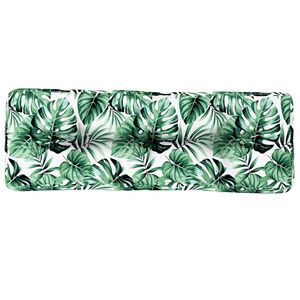 vidaXL pale&scaron;u spilvens, 120x40x12 cm, audums ar lapu apdruku