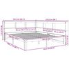 vidaXL gulta ar grāmatu plauktu, bez matrača, 140x200 cm, priedes koks