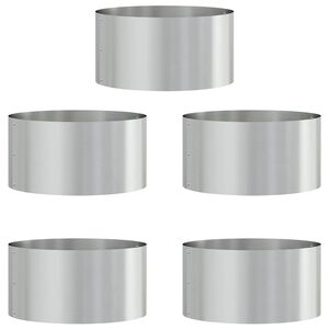 vidaXL Stādītāja gredzens 5 pcs Sudraba 40 x 40 x 20 cm