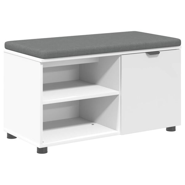 vidaXL Zāles sols Balts 80 x 38 x 46 cm Inženierētā koksne un audums