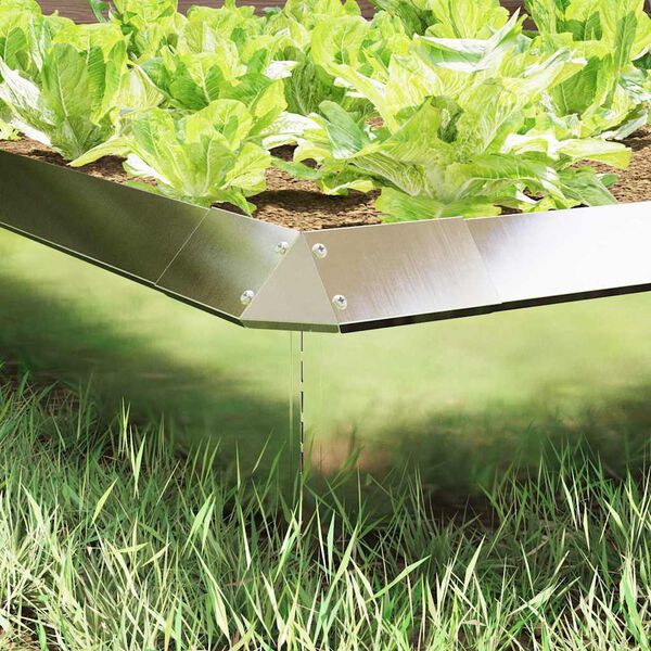 vidaXL Kāpuru žogs 4 pcs Sudraba 13,5 x 13,5 x 25 cm