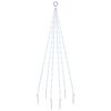vidaXL Ziemassvētku egle karoga mastam, 108 vēsi baltas LED, 180 cm