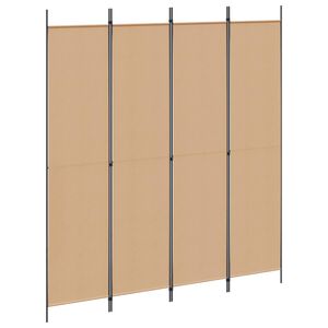 vidaXL 4-paneļu istabas dalītājs Bē&scaron;a 200 x 220 cm Audums