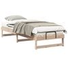 vidaXL Gultas rāmis Brūna 90 x 210 cm Ciets priedes koks
