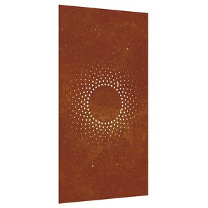 vidaXL dārza sienas rotājums, 105x55 cm, tērauds, rūsas efekts