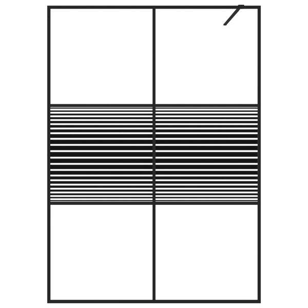 vidaXL du&scaron;as siena, caurspīdīgs ESG stikls, 140x195 cm, melna