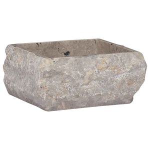 vidaXL izlietne, 30x30x13 cm, pelēks marmors