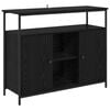 vidaXL Puse Melns ozolkoks 100 x 35 x 80 cm Inženierijas koks