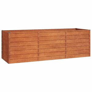 vidaXL augstā dārza puķu kaste, rūsas, 240x80x77 cm, kortena tērauds