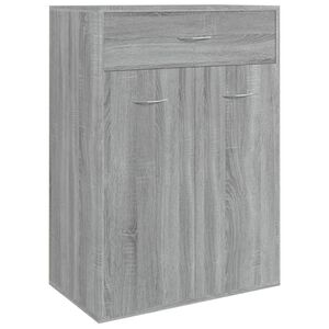 vidaXL apavu plaukts, pelēka ozola, 60x35x84 cm, inženierijas koks