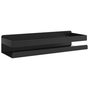 vidaXL du&scaron;as plaukts, 30x10x6 cm, matēts 304. klases tērauds, melns