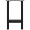 vidaXL kafijas galdiņa kājas, 2 gab., melnas, 38x(42-43) cm, tērauds