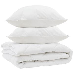 vidaXL Visu sezonu segas ar spilvenu 3 pcs Balts Mikro&scaron;ķiedra
