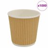 vidaXL papīra kafijas krūzes 1000 gab. 4 unces 100 ml Brūni