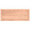 vidaXL galda virsma, gai&scaron;i brūna, 100x40x(2-4) cm, ozola masīvkoks