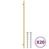vidaXL skapja rokturi, 20 gab., zelta, 480 mm, nerūsējo&scaron;ais tērauds