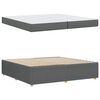 vidaXL Gultas rāmis ar matraci Tum&scaron;i pelēks 200 x 200 cm audums