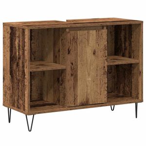 vidaXL Vannas istabas skapītis ar plauktu Vecs koks 80 x 33 x 60 cm