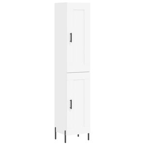 vidaXL augstais skapītis, balts, 34,5x34x180 cm, inženierijas koks