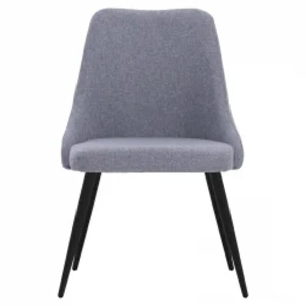 vidaXL virtuves krēsli, 4 gab., gai&scaron;i pelēks audums