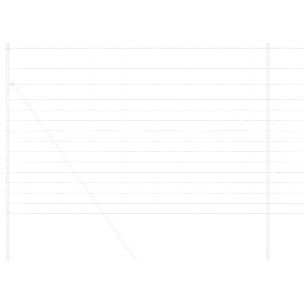 vidaXL Lauku žogs Sudraba 25 x 1,6 m Cinkots tērauds