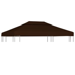 vidaXL nojumes jumta pārsegs, divdaļīgs, 310 g/m&sup2;, 4x3 m, brūns