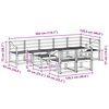 vidaXL Āra dīvānu komplekts 9 pcs Dabiska Cietā akācijas koks