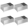 vidaXL Zāliena Apmale 4 pcs 100 x 60 x 35 cm Tērauds Sudraba