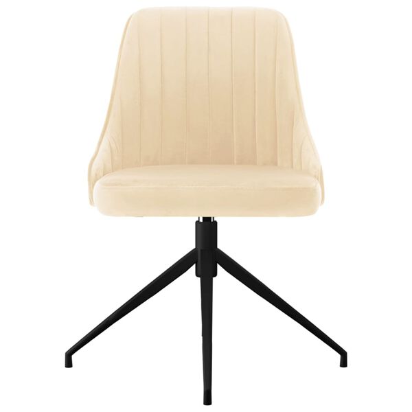 vidaXL virtuves krēsli, 4 gab., krēmkrāsas samts