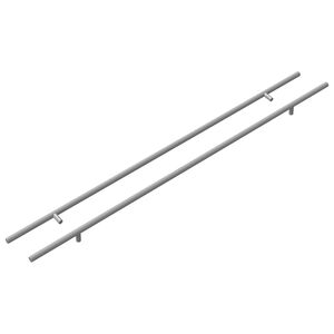 vidaXL Skapja rokturis 2 pcs Sudraba 800 mm Nerūsējo&scaron;s tērauds