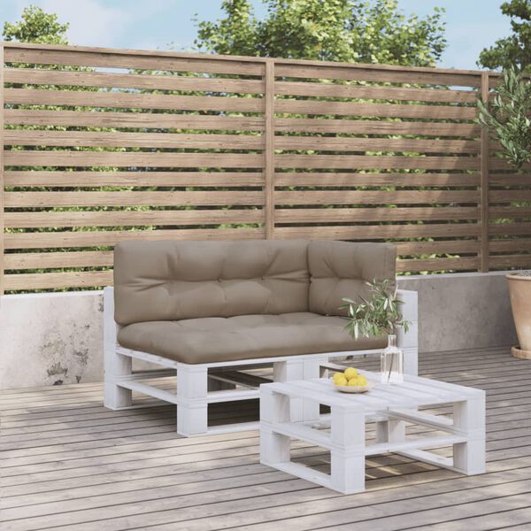 vidaXL pale&scaron;u spilveni, 3 gab., audums, pelēkbrūns